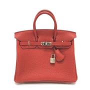 Pre-owned Leather handbags Hermès Vintage , Red , Dames