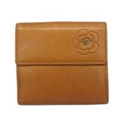 Pre-owned Leather wallets Chanel Vintage , Brown , Dames