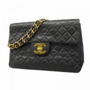 Pre-owned Leather shoulder-bags Chanel Vintage , Black , Dames