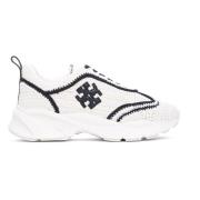 Gehaakte Sneakers voor Stijlvolle Look Tory Burch , Beige , Dames