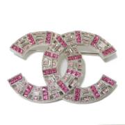 Pre-owned Metal brooches Chanel Vintage , Pink , Dames