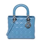 Pre-owned Leather handbags Dior Vintage , Blue , Dames