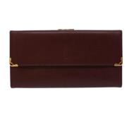 Pre-owned Leather wallets Cartier Vintage , Red , Dames