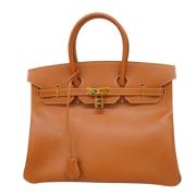 Pre-owned Leather handbags Hermès Vintage , Brown , Dames