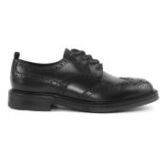 Zwarte Leren Derby Schoenen Marco Ferretti , Black , Heren