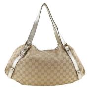 Pre-owned Canvas handbags Gucci Vintage , Beige , Dames