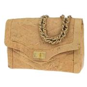 Pre-owned Leather chanel-bags Chanel Vintage , Beige , Dames