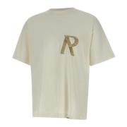 Maxi Logo Katoenen T-shirt Roomwit Represent , White , Heren