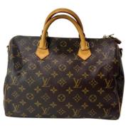 Pre-owned Coated canvas handbags Louis Vuitton Vintage , Brown , Dames