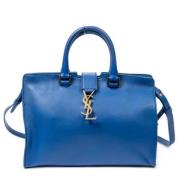 Pre-owned Leather handbags Yves Saint Laurent Vintage , Blue , Dames