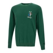 Groene Wollen Kasjmiertrui Snoopy Golf MC2 Saint Barth , Green , Heren