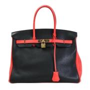 Pre-owned Leather handbags Hermès Vintage , Black , Dames