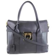 Pre-owned Leather handbags Salvatore Ferragamo Pre-owned , Black , Dam...