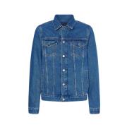 Biologisch Katoen Trucker Denim Jack Tommy Hilfiger , Blue , Heren