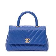 Pre-owned Leather handbags Chanel Vintage , Blue , Dames