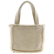 Pre-owned Leather chanel-bags Chanel Vintage , Beige , Dames