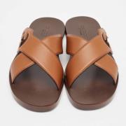 Pre-owned Leather sandals Gucci Vintage , Brown , Heren