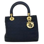 Pre-owned Canvas handbags Dior Vintage , Blue , Dames