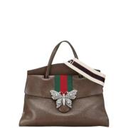 Pre-owned Leather shoulder-bags Gucci Vintage , Brown , Dames