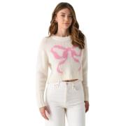 Boogontwerp Alpaca-Wol Pullover Trui Loveshackfancy , White , Dames