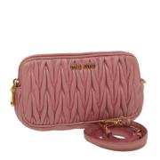 Pre-owned Leather shoulder-bags Miu Miu Pre-owned , Pink , Dames