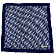 Pre-owned Silk scarves Dior Vintage , Blue , Dames