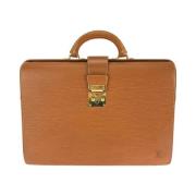 Pre-owned Leather briefcases Louis Vuitton Vintage , Brown , Heren