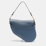 Pre-owned Leather dior-bags Dior Vintage , Blue , Dames