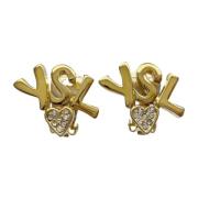 Pre-owned Metal earrings Yves Saint Laurent Vintage , Yellow , Dames