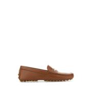 Stijlvolle Karamel Leren Loafers Tod's , Brown , Dames