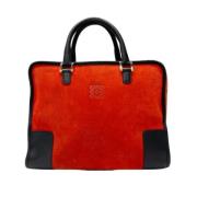 Pre-owned Leather handbags Loewe Pre-owned , Red , Dames