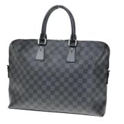 Pre-owned Canvas handbags Louis Vuitton Vintage , Black , Dames