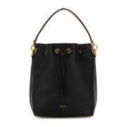 Stijlvolle Code Bucket Tas Bally , Black , Dames