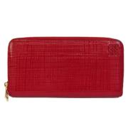 Pre-owned Leather wallets Loewe Pre-owned , Red , Dames