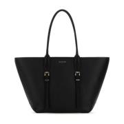 Stijlvolle zwarte leren boodschappentas Michael Kors , Black , Dames