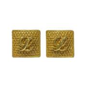 Pre-owned Metal earrings Loewe Pre-owned , Yellow , Dames