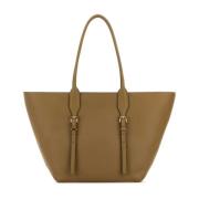 Cappuccino Leren Winkel Tas Michael Kors , Brown , Dames