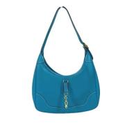 Pre-owned Leather shoulder-bags Hermès Vintage , Blue , Dames