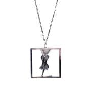 Pre-owned Metal necklaces Yves Saint Laurent Vintage , Gray , Dames