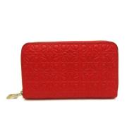 Pre-owned Leather wallets Loewe Pre-owned , Red , Dames