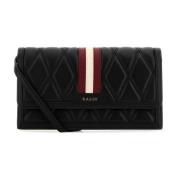 Leren Crossbody Tas Bally , Black , Dames