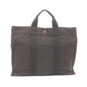 Pre-owned Canvas handbags Hermès Vintage , Brown , Unisex