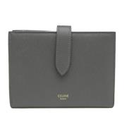 Pre-owned Leather wallets Celine Vintage , Gray , Dames