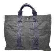 Pre-owned Canvas handbags Hermès Vintage , Gray , Dames