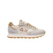 Crème Tricolor Heren Casual Sneakers Sun68 , Beige , Heren