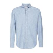 Denim Dandy Overhemd Eleventy , Blue , Heren