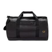 Barrel Bag Rugzak Laurel Borduurwerk Zwart Fred Perry , Black , Heren