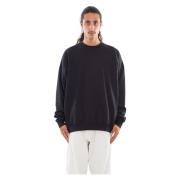 Zwarte Terry Sweatshirt met Borstlogo Y-3 , Black , Heren