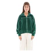 Velours Trainingsjack in IBX Lacoste , Green , Dames