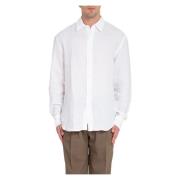 Linnen shirt in wit Costumein , White , Heren